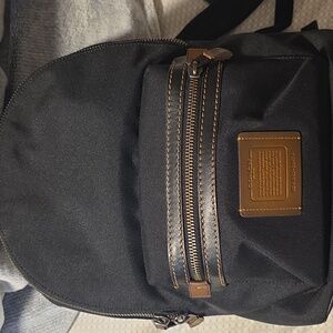 COACH Backpack with Leather Trim